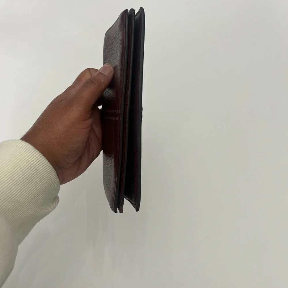 🔥Cartier🔥👠💍Vintage Beautiful Dark Leather Wallet